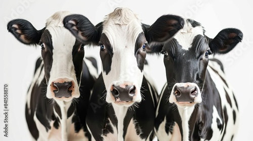 Dairy cow head face, farm dairy cow. Close up view.
