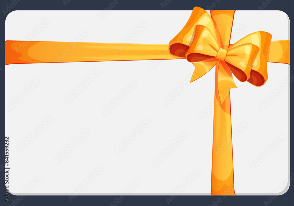 Double ribbon bow. cute bow design on certificate. Gift certificate for birthday, holiday. Ribbon bow vector illustration Double ribbon bow. cute bow design on certificate. Gift certificate for birthday, holiday. Ribbon bow vector illustration