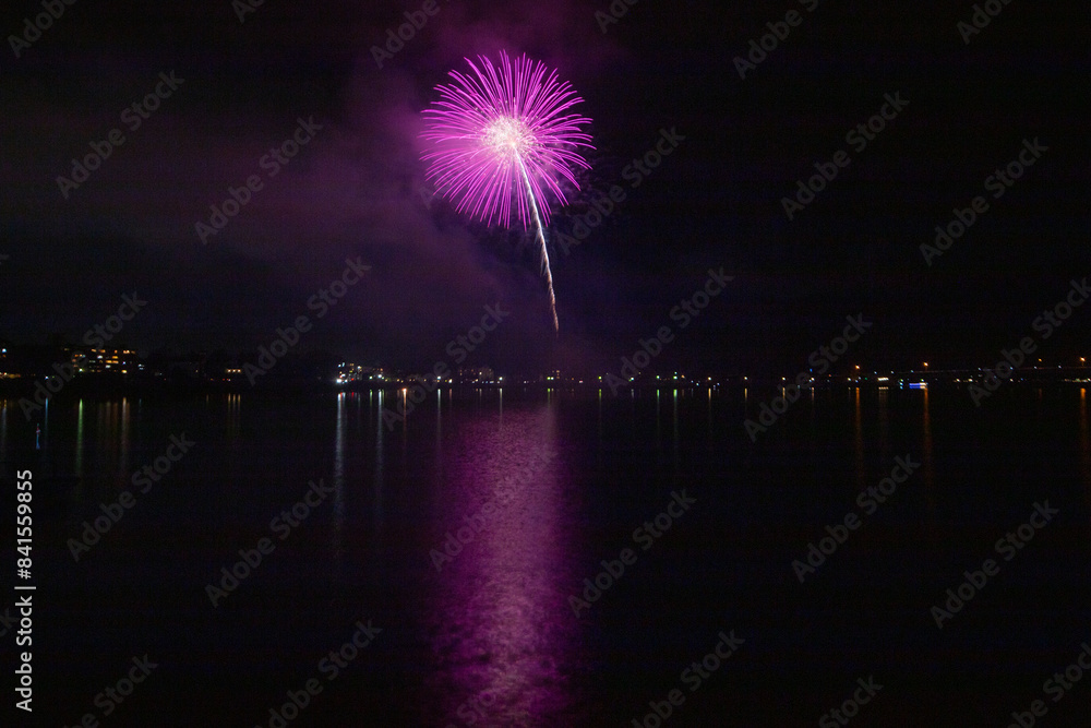河口湖の花火