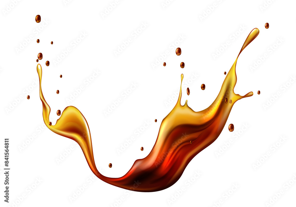 Fototapeta premium coffee splash isolated on transparent background.