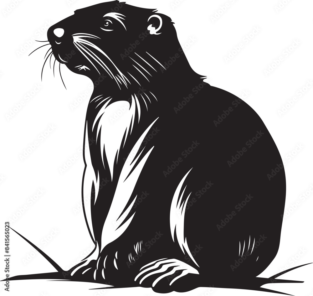 Beaver silhouette vector illustration Beaver silhouette vector illustration