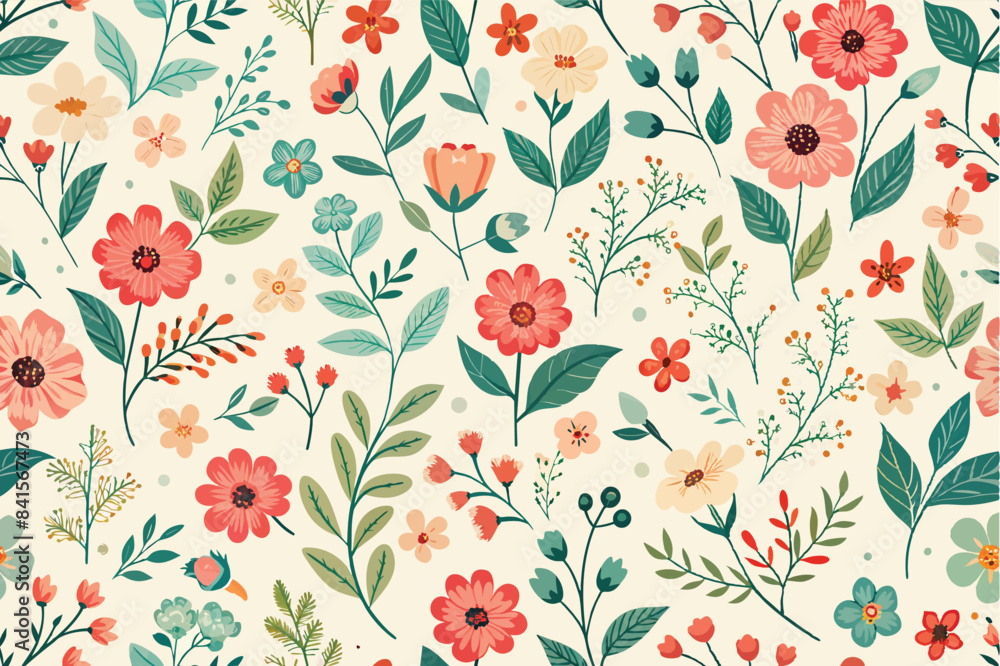 Floral seamless pattern . Floral seamless pattern .