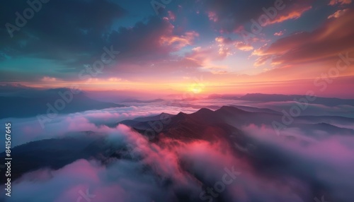 sunrise over the mountains