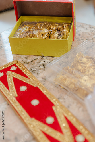 haldi ceremony ritual in Indian wedding
 photo