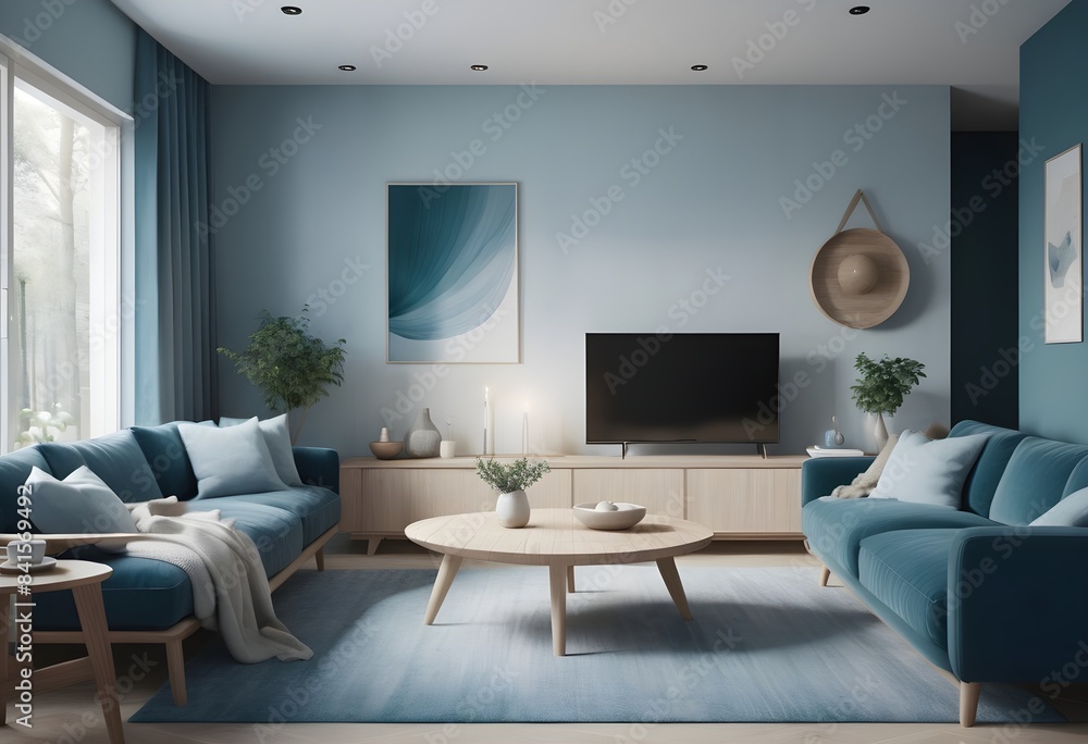 Fototapeta premium Photo modern style conceptual interior room 3d illustration