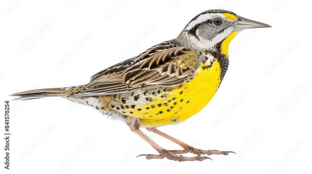 Eastern Meadowlark full body clearly photo on white background , Eastern Meadowlark full body clearly photo on white background ,