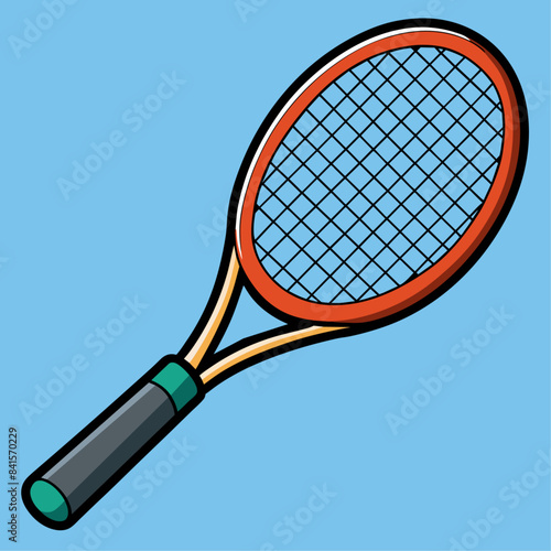 Tennis racket cartoon vector clipart Illustration