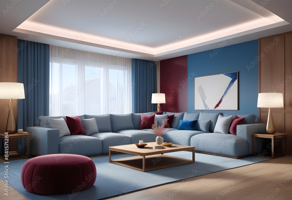 Photo modern style conceptual interior room 3d illustration Photo modern style conceptual interior room 3d illustration