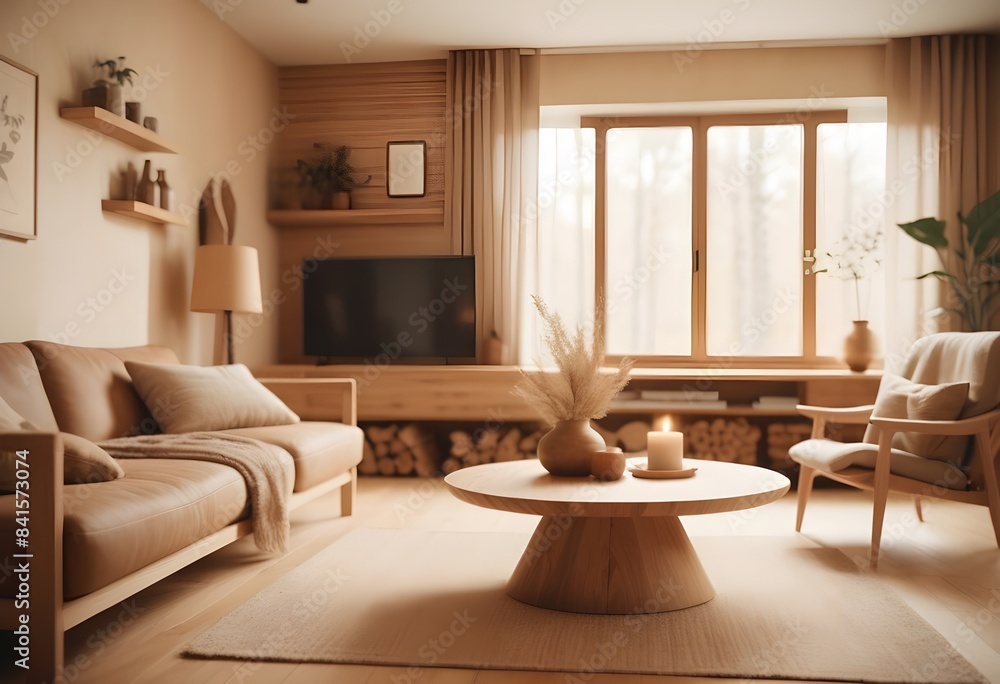 Fototapeta premium Photo modern style conceptual interior room 3d illustration