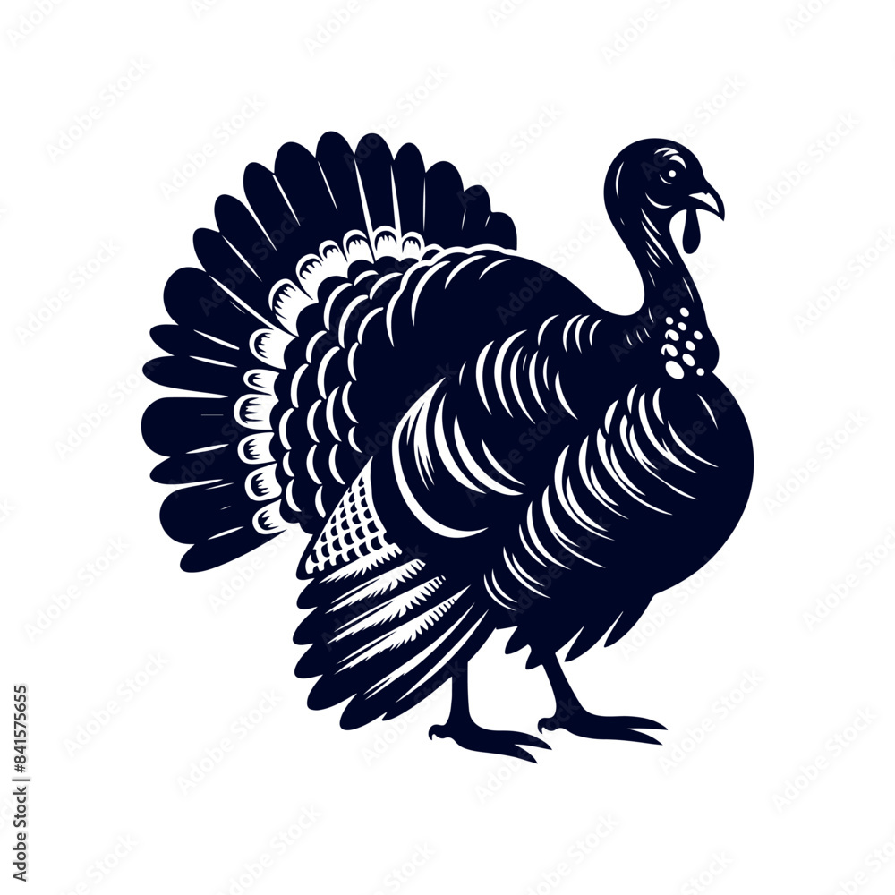 Turkey silhouette Clip art isolated vector illustration on white background Turkey silhouette Clip art isolated vector illustration on white background