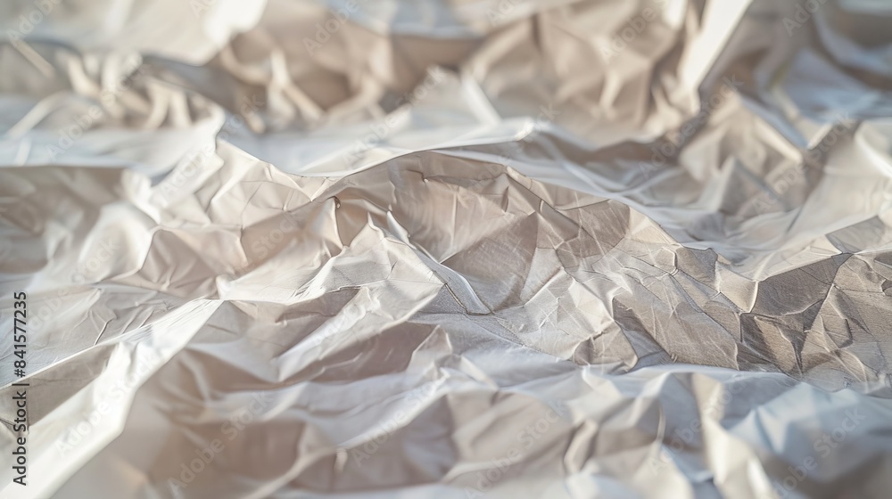 Design a close-up of a crumpled paper texture, showcasing the intricate folds and creases that add depth and character. Design a close-up of a crumpled paper texture, showcasing the intricate folds and creases that add depth and character.