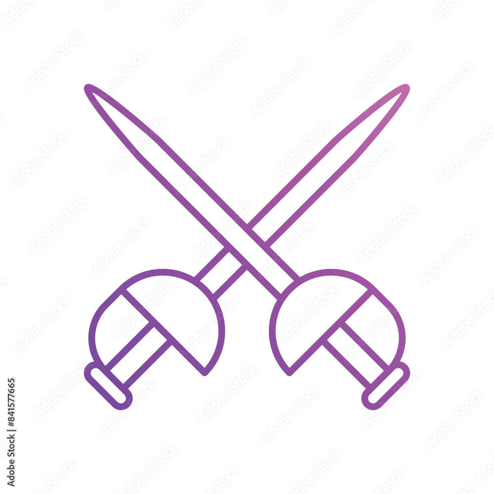 Fencing vector icon Fencing vector icon