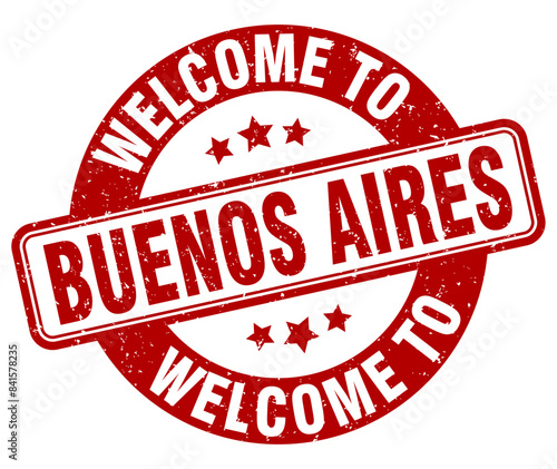 Welcome to Buenos Aires stamp. Buenos Aires round sign