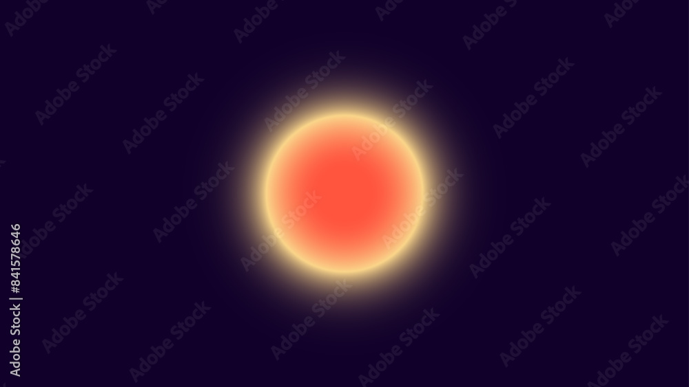 An elegant dark cosmic background with a realistic gold and red glowing sun An elegant dark cosmic background with a realistic gold and red glowing sun