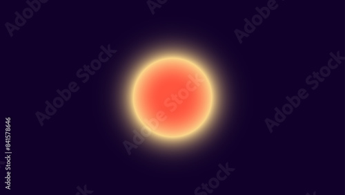 An elegant dark cosmic background with a realistic gold and red glowing sun