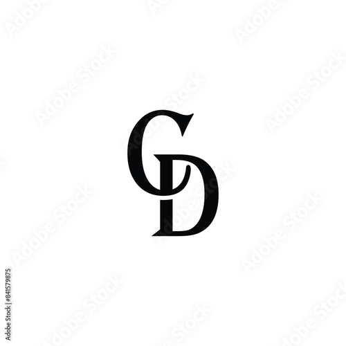 CD, DC, Abstract Letters Logo Monogram. CD logo monogram initials letter concept. DC icon logo design. CD elegant and Professional letter icon design on black background. D C CD DC