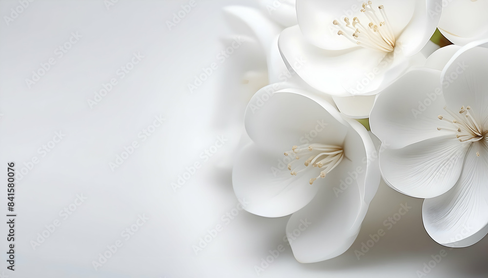 white flowers on a white background with empty space white flowers on a white background with empty space