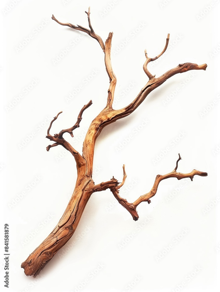 Dry wood branch isolated on white background Dry wood branch isolated on white background