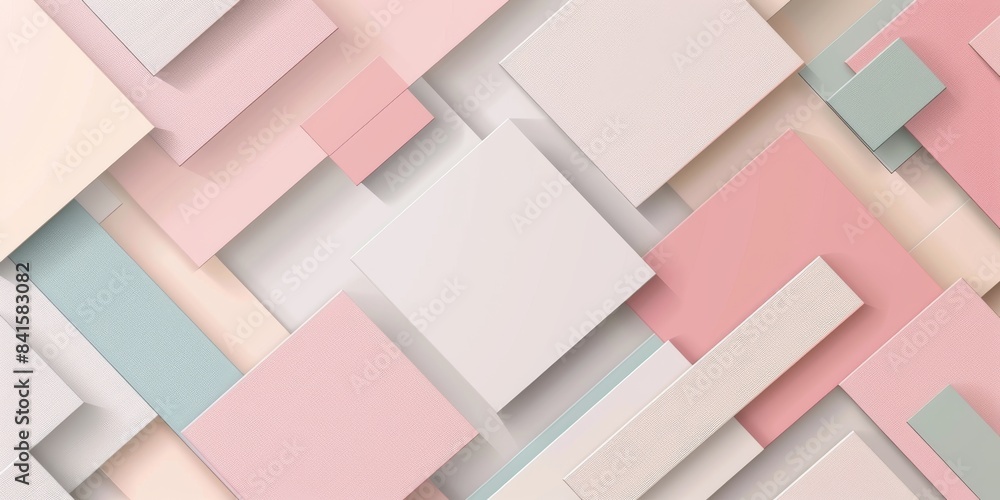 An abstract background with geometric shapes in pastel colors for a ...