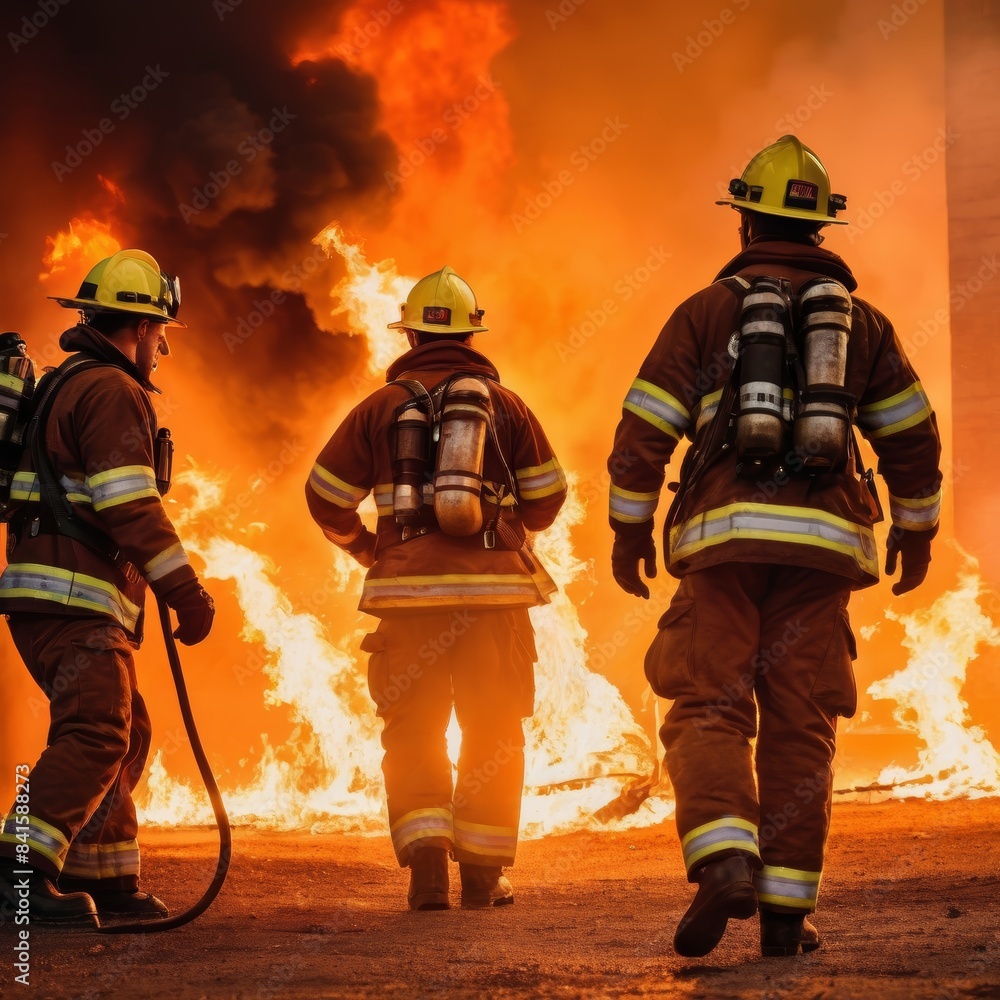 fireman in action fireman in action