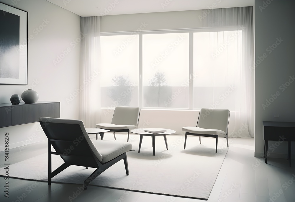 Photo modern style conceptual interior room 3d illustration Photo modern style conceptual interior room 3d illustration