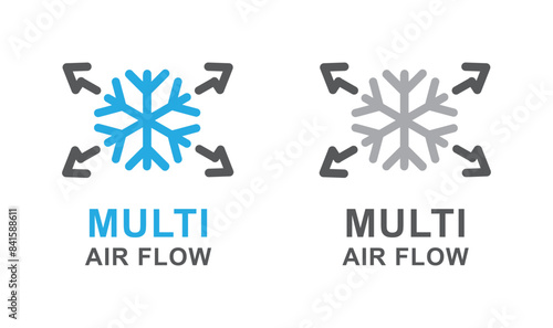 Multi air flow icon, vector.