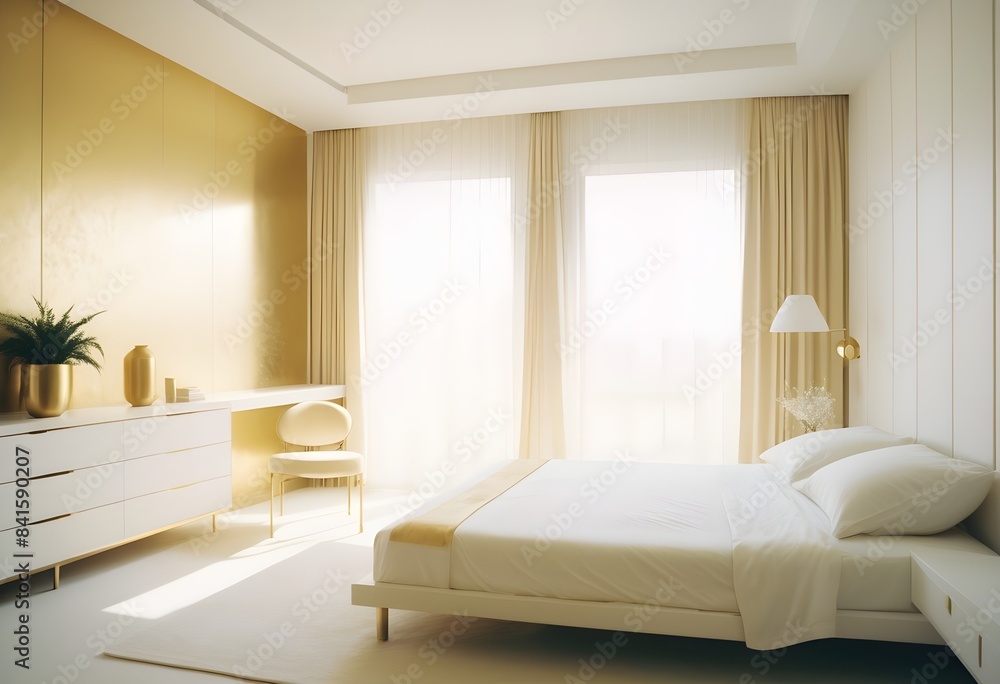 Fototapeta premium Photo modern style conceptual interior room 3d illustration