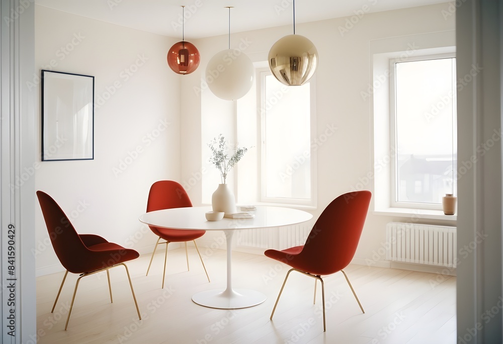 Fototapeta premium Photo modern style conceptual interior room 3d illustration