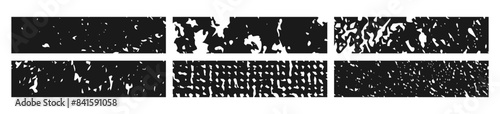 Set of black grunge banner