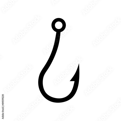fishing hook vector with simple design.hook icon
