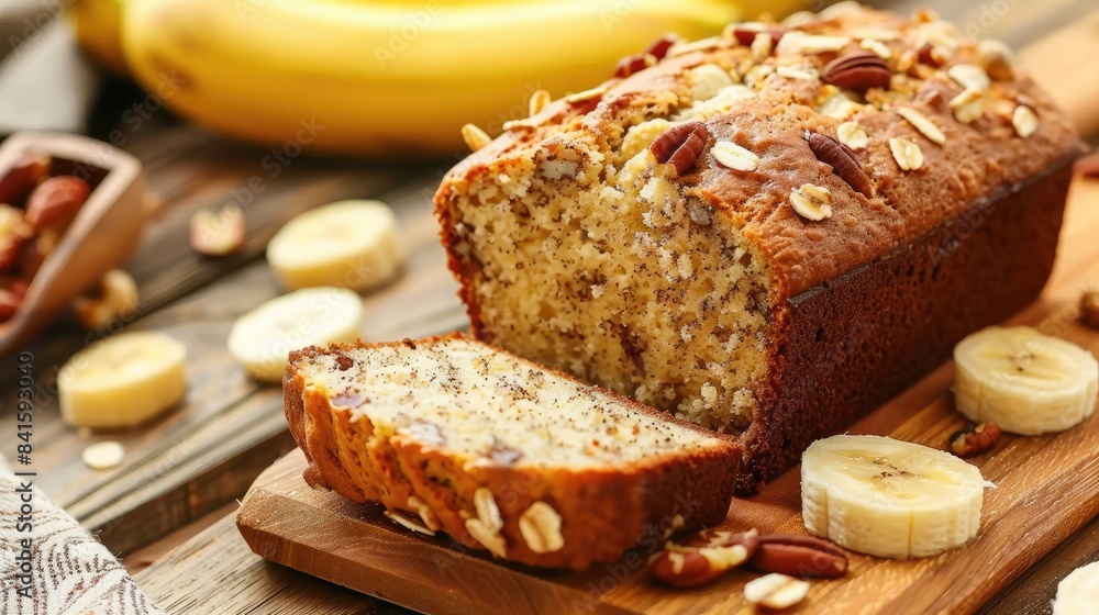 Healthy Homemade Banana Bread or Cake for Your Morning Meal Healthy Homemade Banana Bread or Cake for Your Morning Meal