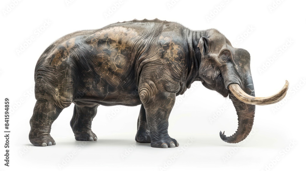 Embolotherium full body clearly photo on white background , Embolotherium full body clearly photo on white background ,