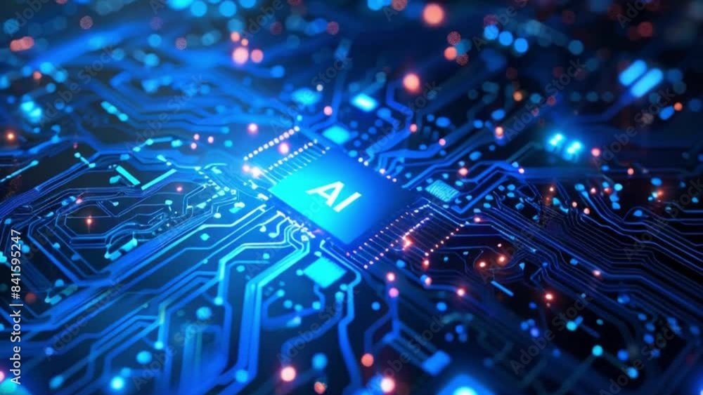 AI machine concept visualization as digital technology of deep learning cyber database of smart device gadget, science artificial intelligence network futuristic innovation.2 AI machine concept visualization as digital technology of deep learning cyber database of smart device gadget, science artificial intelligence network futuristic innovation.2