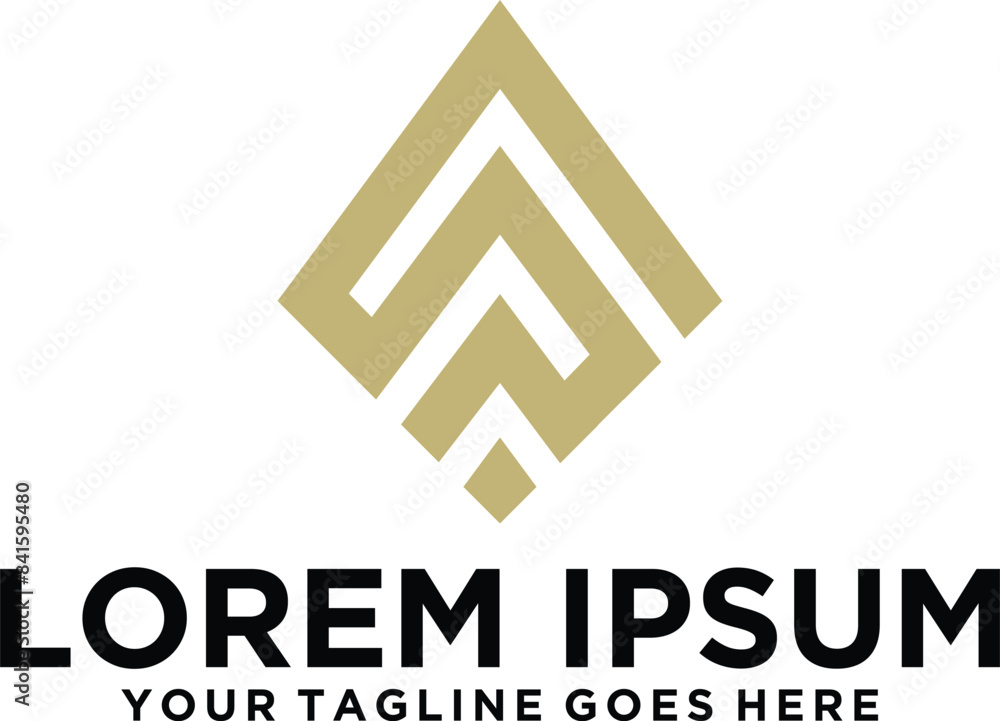 Obraz premium Luxury letter S logo idea