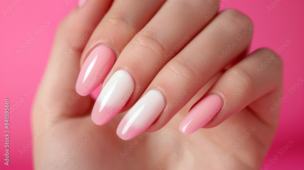 Beautiful girl hand care . Model woman showing french shellac manicure on nails . Cosmetics ,beauty and makeup. Beautiful girl hand care . Model woman showing french shellac manicure on nails . Cosmetics ,beauty and makeup.
