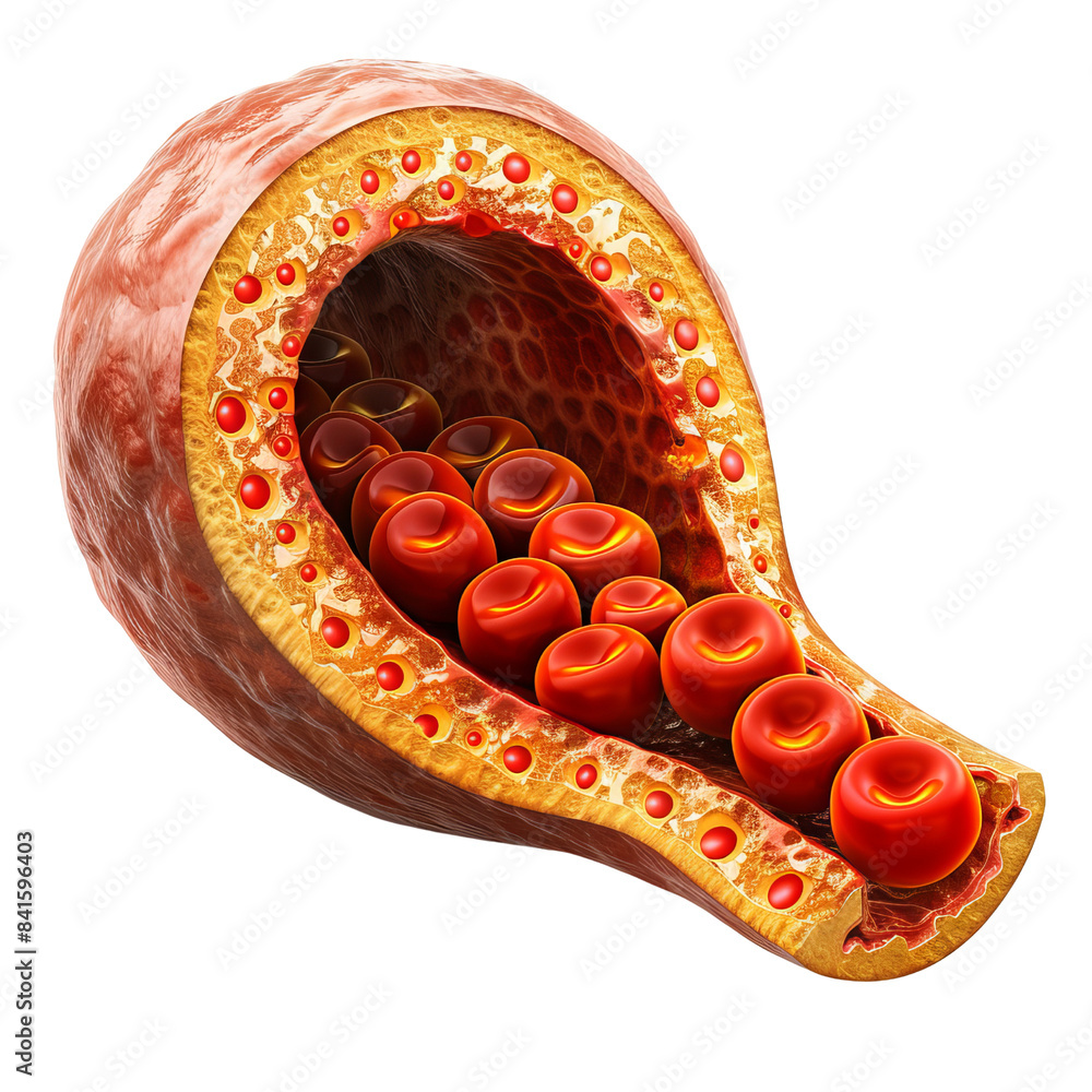 Foto de 3D illustration of a cross-section of a blood vessel showing ...