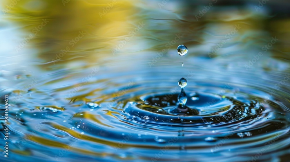 Clear water surface or droplets Clear water surface or droplets