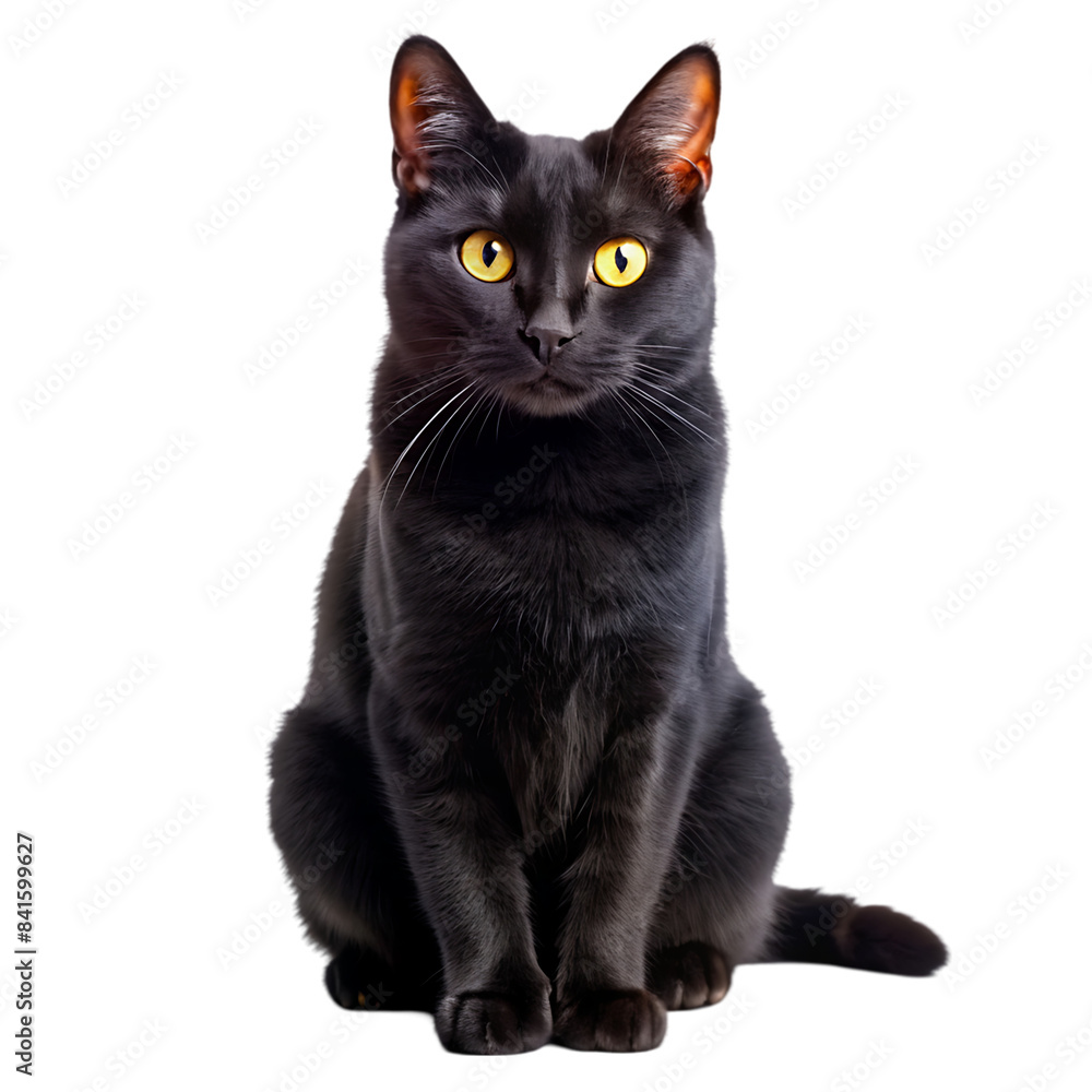 black cat isolated on white black cat isolated on white