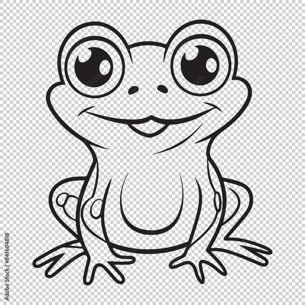 Cute simple frog icon logo, black vector illustration on transparent background Cute simple frog icon logo, black vector illustration on transparent background