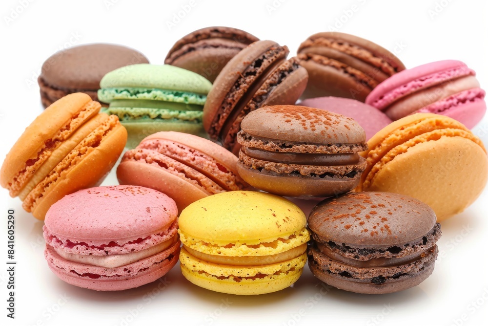 Assorted macarons with various flavors, perfect for delightful dessert lovers and elegant gatherings, showcasing colorful and inviting presentations Assorted macarons with various flavors, perfect for delightful dessert lovers and elegant gatherings, showcasing colorful and inviting presentations