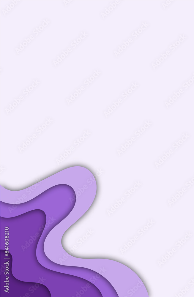 Multi layers purple color texture 3D paper cut layers in gradient vector banner. Abstract paper cut art background design for website template. Multi layers purple color texture 3D paper cut layers in gradient vector banner. Abstract paper cut art background design for website template.