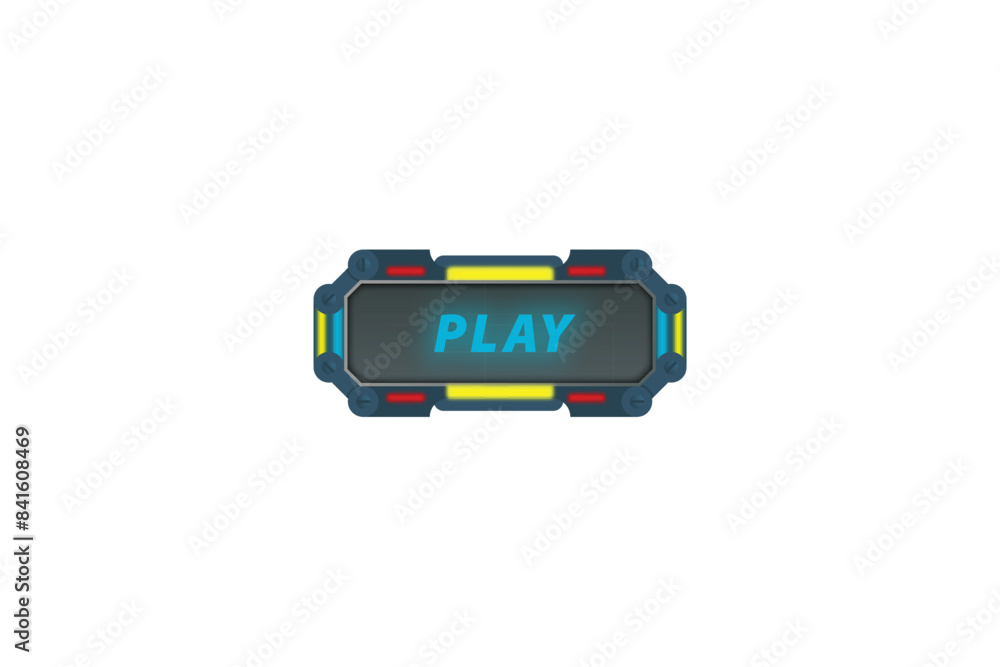 button design robotic theme
