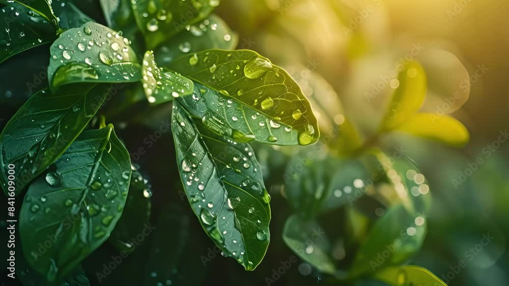 leaf with dew drops background video leaf with dew drops background video