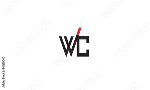 WC, CW, W, C Abstract Letters Logo Monogram