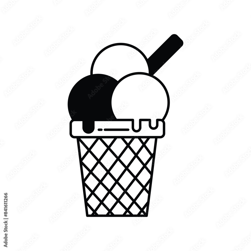 ice cream icon with white background vector stock illustration ice cream icon with white background vector stock illustration