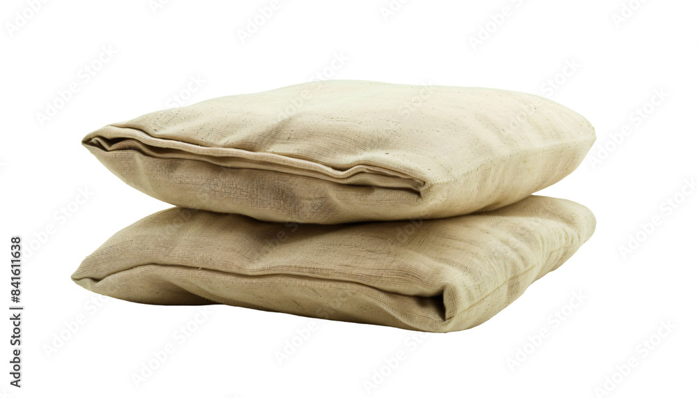 Cotton tote bag folded neatly isolated on white and transparent background Cotton tote bag folded neatly isolated on white and transparent background