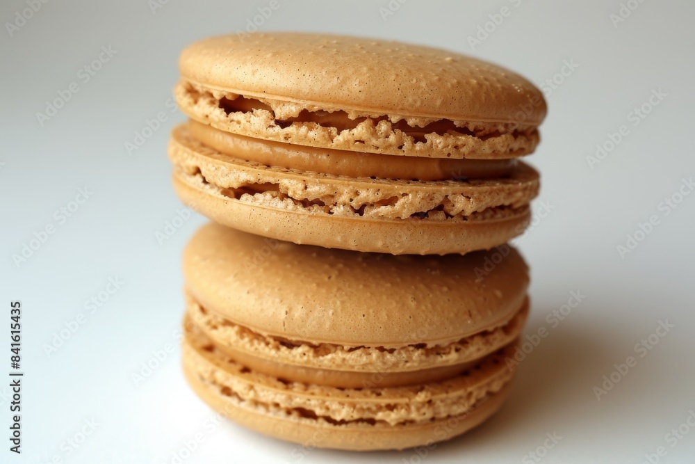 Classic macarons with rich coffee cream filling, perfect for sophisticated dessert lovers and elegant presentations, featuring warm brown and golden hues Classic macarons with rich coffee cream filling, perfect for sophisticated dessert lovers and elegant presentations, featuring warm brown and golden hues