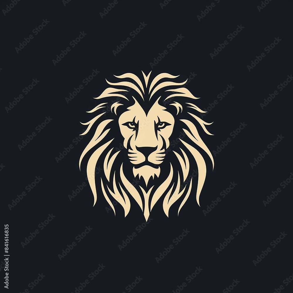 A close up of a lion's head on a black background A close up of a lion's head on a black background