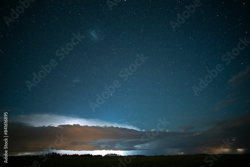 Night landscape in La Pampa Province, Patagonia Argentina.