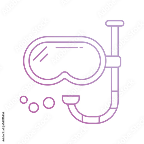 snorkel icon with white background vector stock illustration
